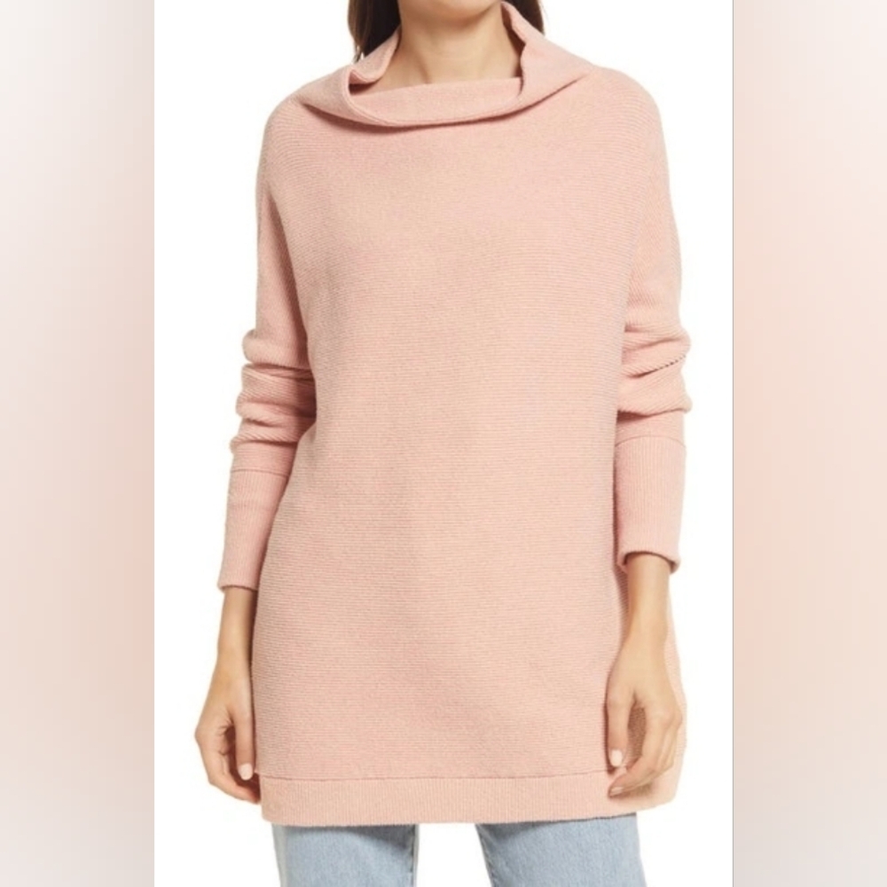 FREE PEOPLE Ottoman Slouchy Tunic In Dusty Pink size M in EUC